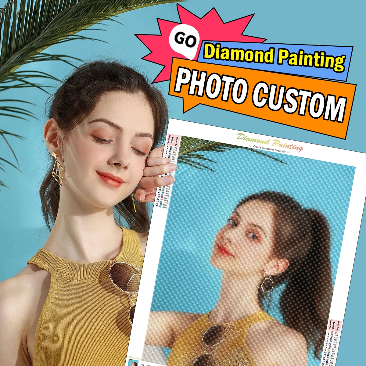 

GATYZTORY Photo Custom Diamond Painting Stitch Full Square Round Drill Picture of Rhinestone Kits DIY Diamond Mosaic Wall Decor