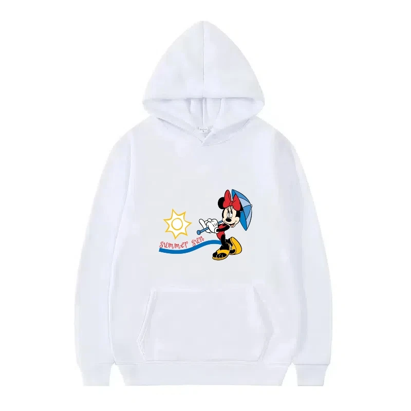 ديزني ميكي ماوس نمط امرأة جيوب فضفاضة رمادي الخريف 90s بلايز الملابس البلوفرات السيدات رخيصة Y2k هوديس بلوزات #2