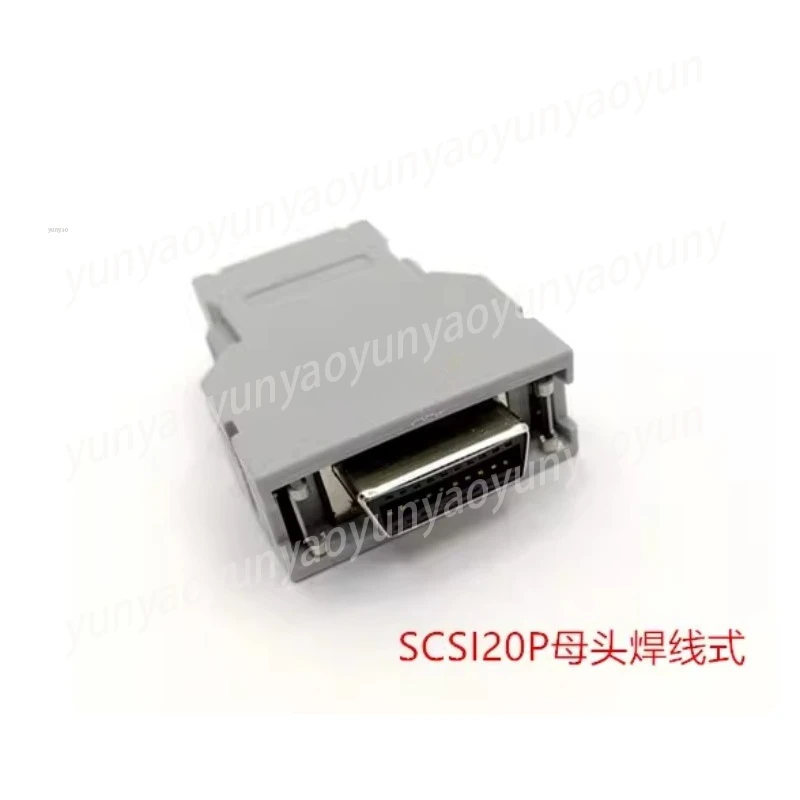 

Разъем SCSI20P (гнездо), паяемый, с золотым покрытием, для сервоприводов, 20 контактов