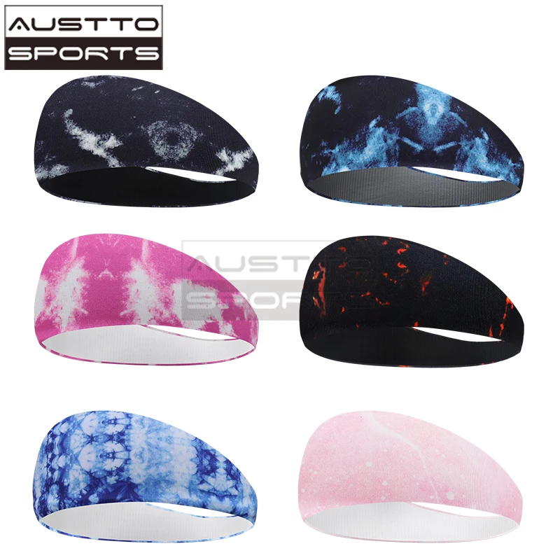 Austto Sports Headband Slim Workout Cooling Sweatband for Men Women Running Sycling Outdoor Sport