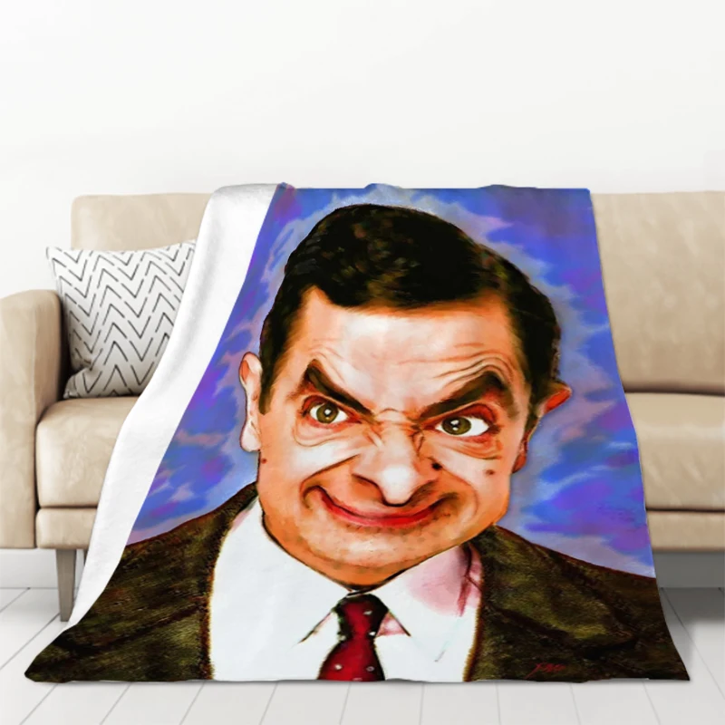 Rowan Atkinson Thick Blankets for Winter Blanket Custom Microfiber Bedding Knee Sofa Warm Fleece Fluffy Soft Nap & Throws