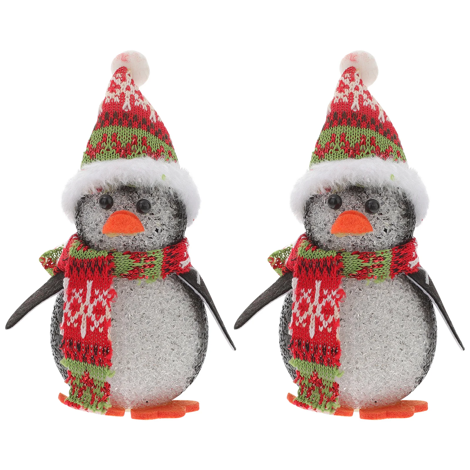 2 قطعة عيد الميلاد البطريق مصباح LED ضوء الليل لغرفة النوم المنزل الحمام غرفة ديكور لينة توهج سطح المكتب الضوء المحيط