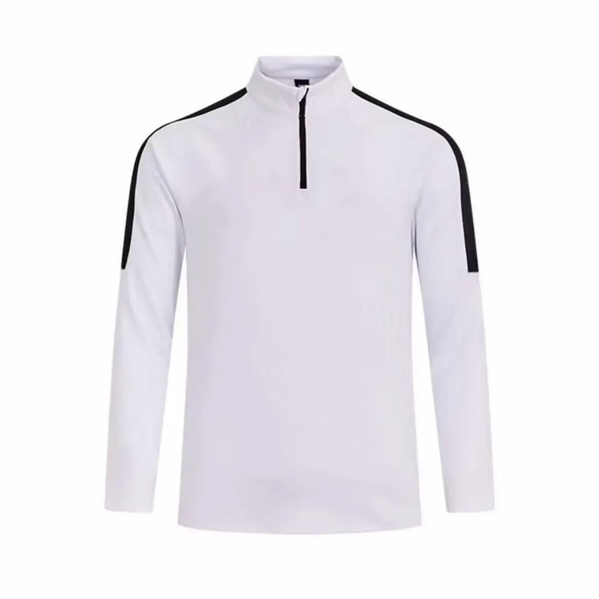 Neues Trendiges Reißverschluss-Rundhals-Langarm-T-Shirt-Design für Herren - Dry-Fit Sport-Oberteil mit Literarischem Charme – Detail 6