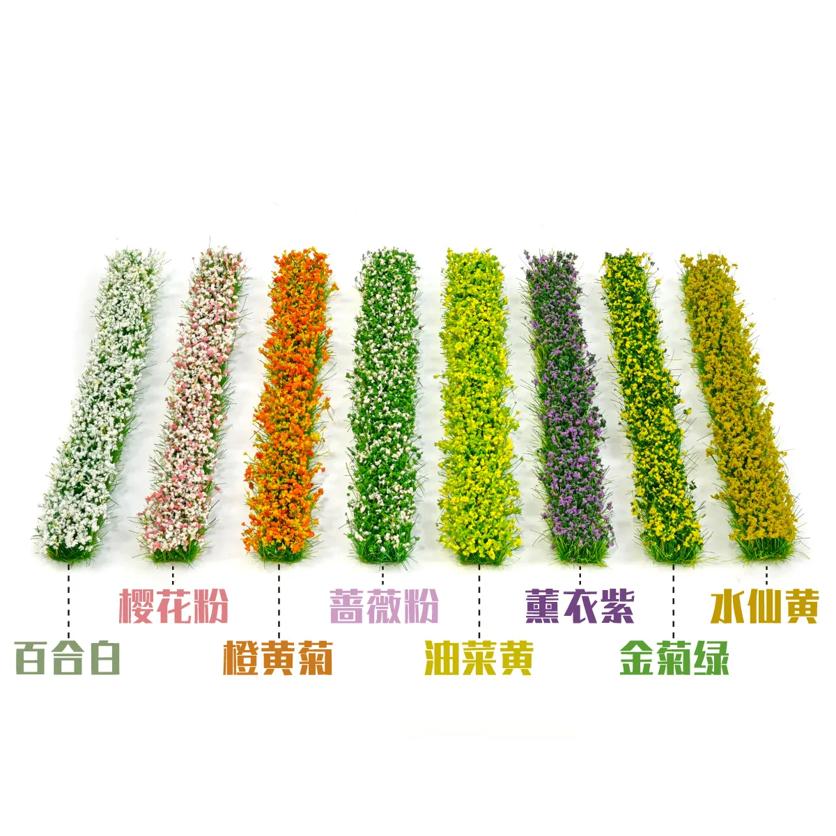 

10Colors Miniature Grass Flower Model Kits Micro Railway Building Landscape Scene Materials Diorama Accessories 4pcs/box
