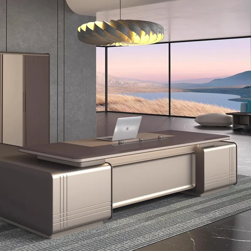 Boss table desk chair combination simple modern manager desk director desk president office furniture large