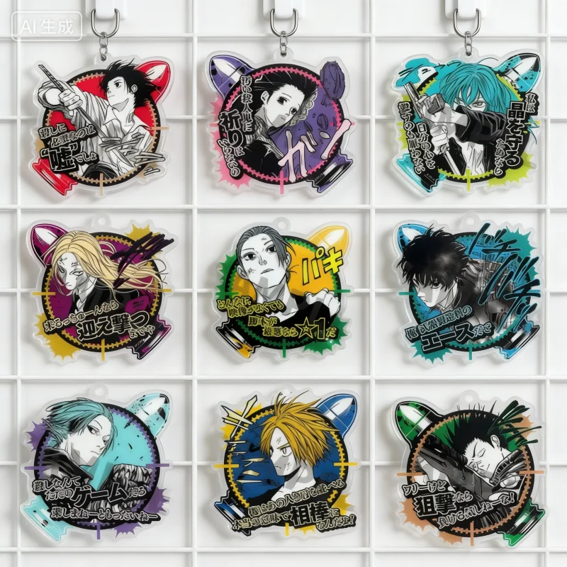 Anime Keychain Sakamoto Days Shin Asakura Taro Sakamoto Anime Acrylic Key Chains Bag Charm Goods Collection Accesorios