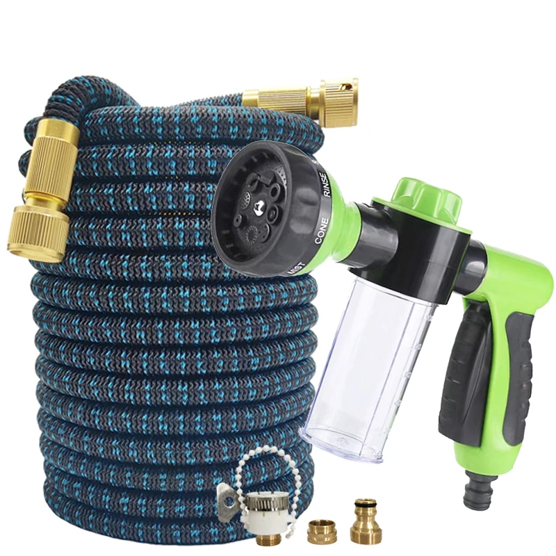 

Garden Hose Is Expandable, High-Pressure Foam Water Gun, Including 100ML Foam Kettle, Used For Garden Irrigation And Car Washing