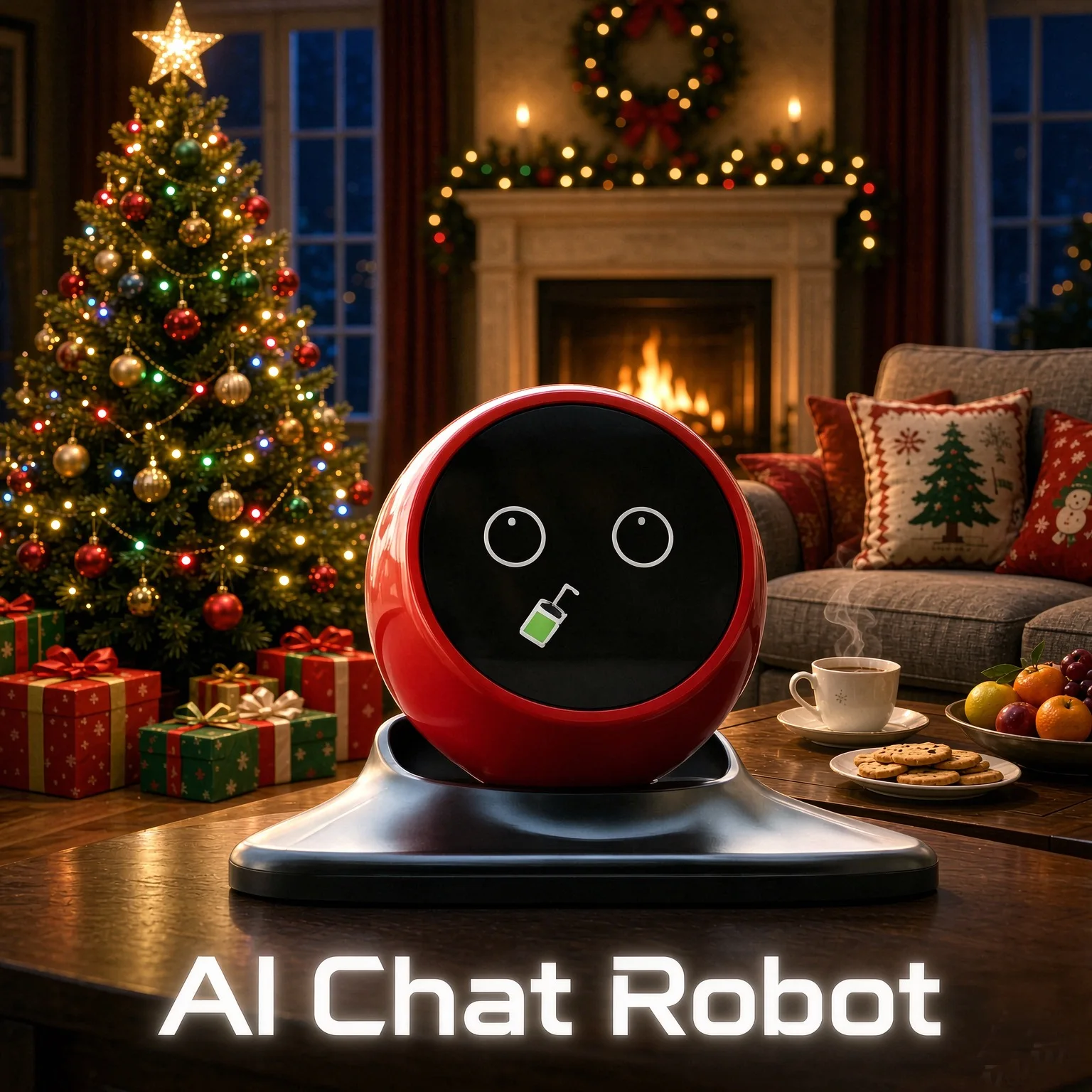 Christmas Gift Cute Emoji AI Car Companion Chat Robot Lumi Music Bluetooth Voice Recognition Driving Assistant Talking Home Desk