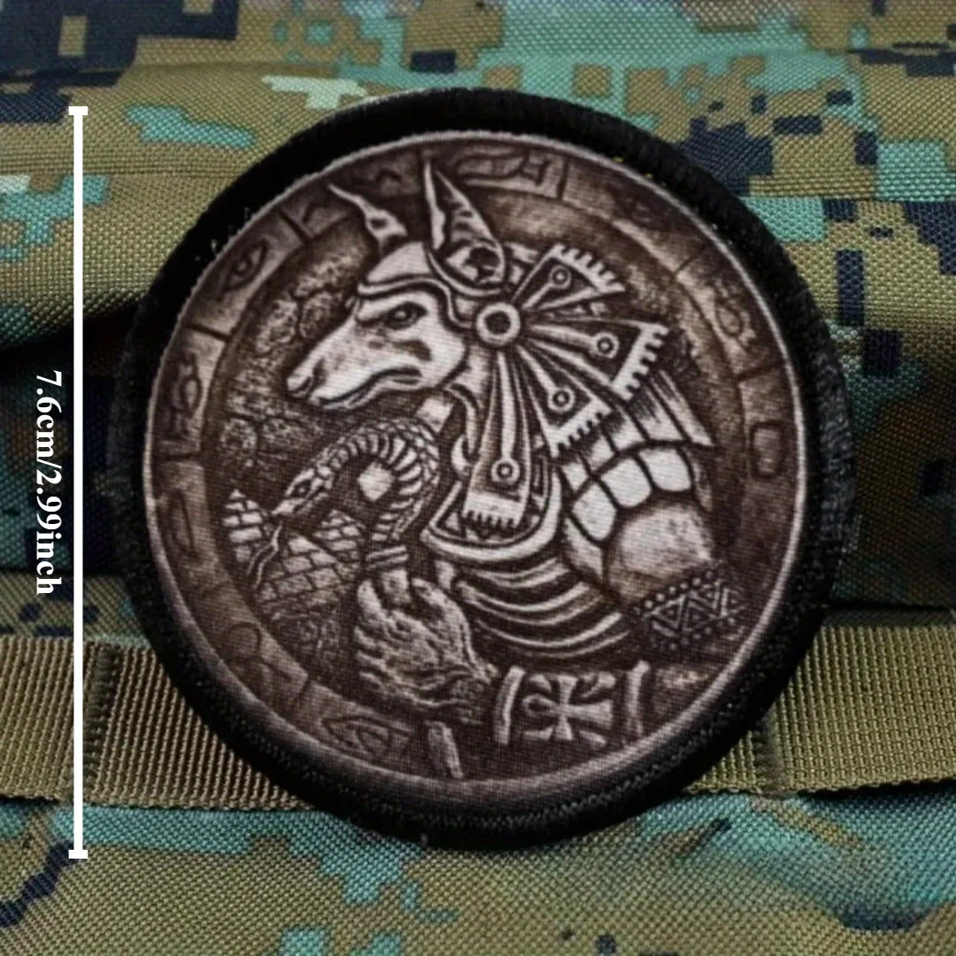 Egyptian Anubis Morale Tactical Patches on Clothes Printed Hook&Loop Patch Military ARMY Armband Backpack Stickers