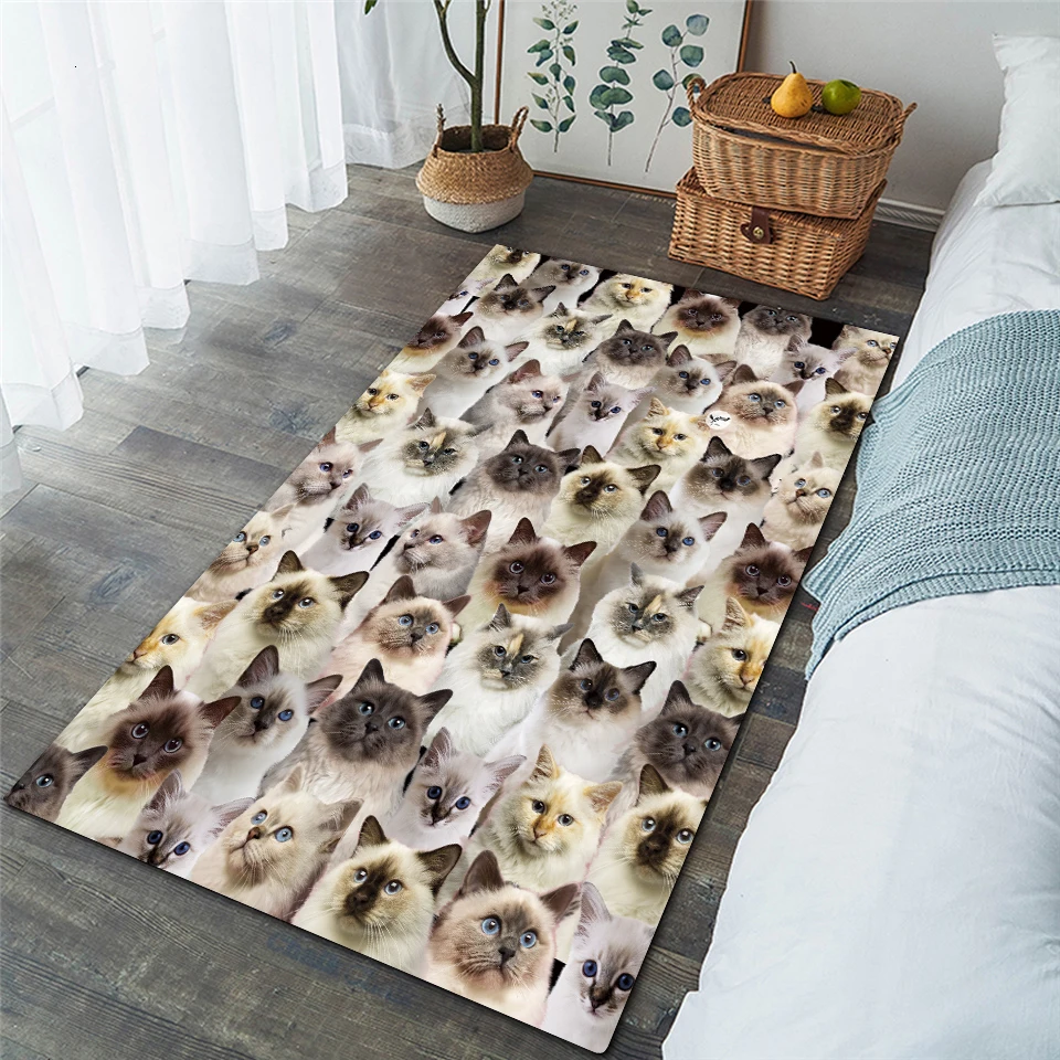 

Dog Area Rug You Will Have A Bunch Of Birman Cats 3D Printed Rugs Mat Rugs Anti-slip Carpet Home Decoration