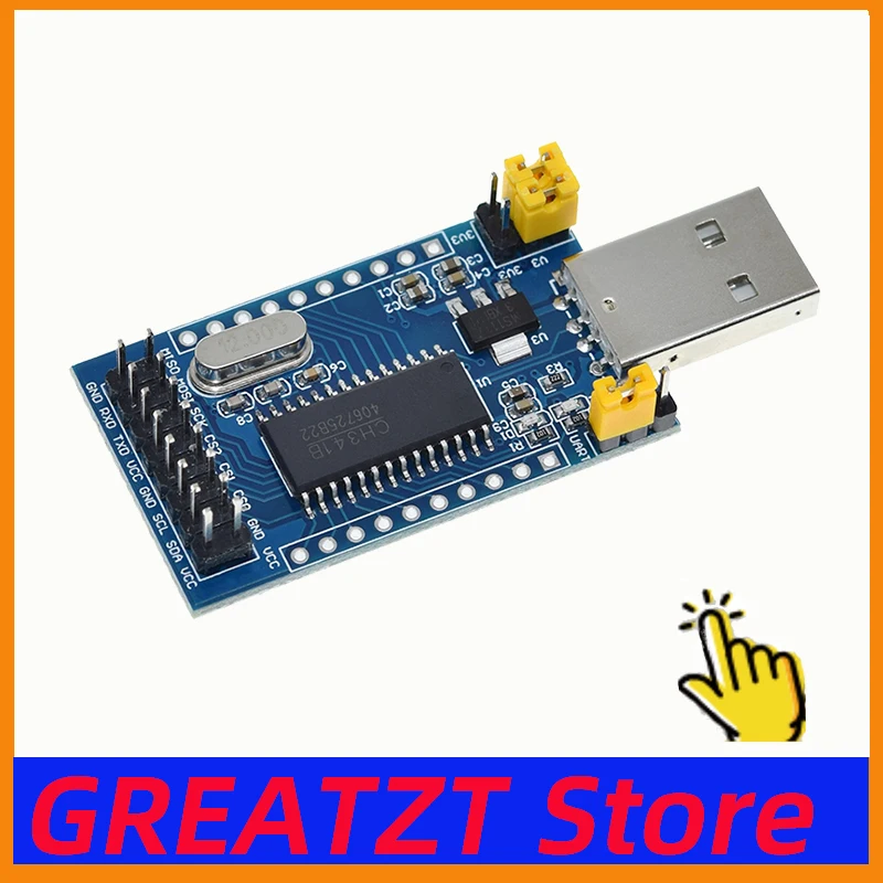 Programador GREATZT CH341, Convertidor USB a UART IIC SPI I2C, Convertidor de Puerto Paralelo, Módulo de Placa con Indicador Luminoso de Funcionamiento Integrado