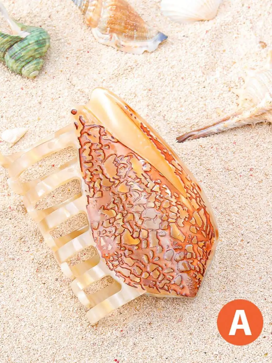

Womens Shell Acetate Hair Claw Clip Ocean Design Fashion Hair Accessory Summer Beach Festival