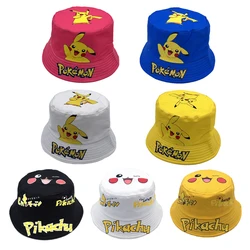Pokemon Caps Children's Cartoon Fisherman Hat Baby Outdoor Cute Pikachu Sun Hat Fashionable Printed Basin Hat Birthday Gift