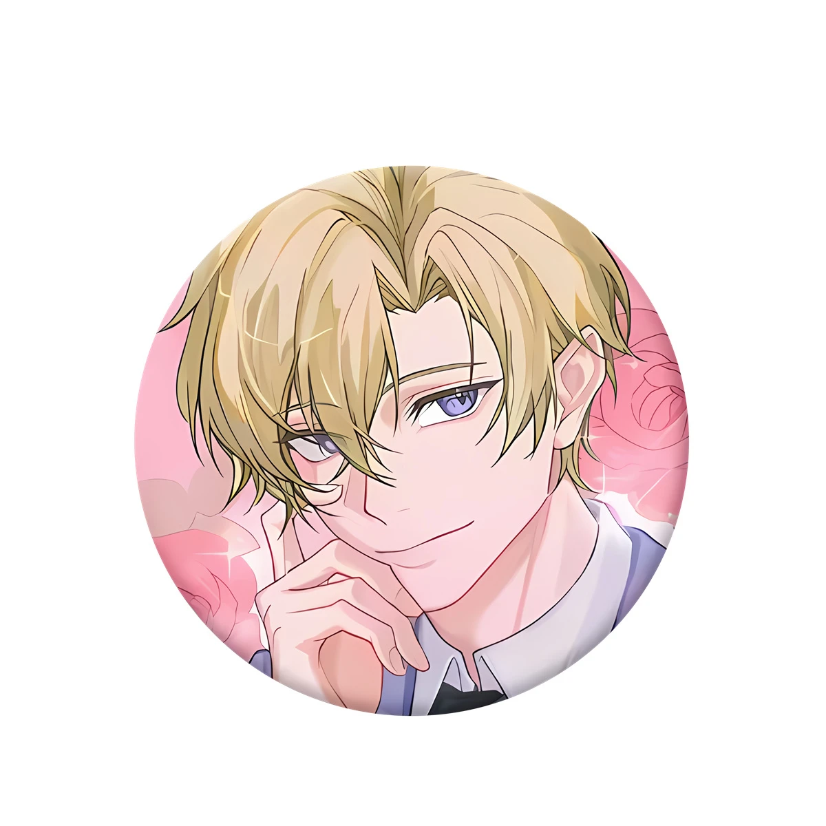 58mm Anime Ouran High School Host Club Fujioka Haruhi King Tamaki Suou Cosplay COSTUME Badge Pin SPTE Tinplate Brooch Prop Gilf﻿