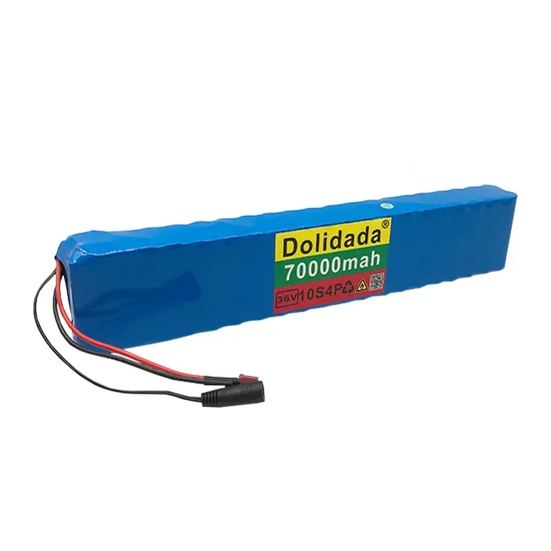 70000mah 36V 10S4P 70Ah 600W 18650 Li-ion Rechargeable Battery Pack for Electric Bike Electric Scooter Electric Tool with 20ABMS