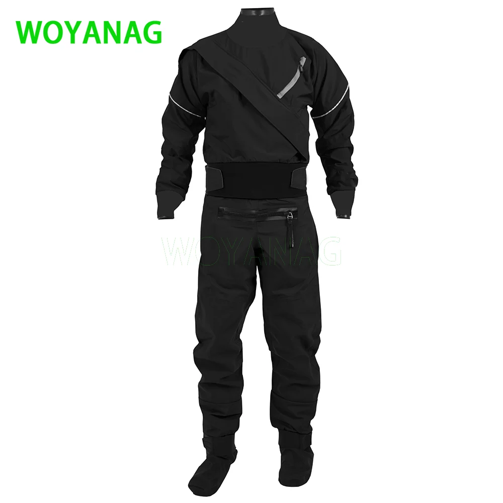 

Kayak Dry Suits for Men, Latex Cuff, Splash Collar, Flatwater Paddling Gasket, Neck and Wrist,