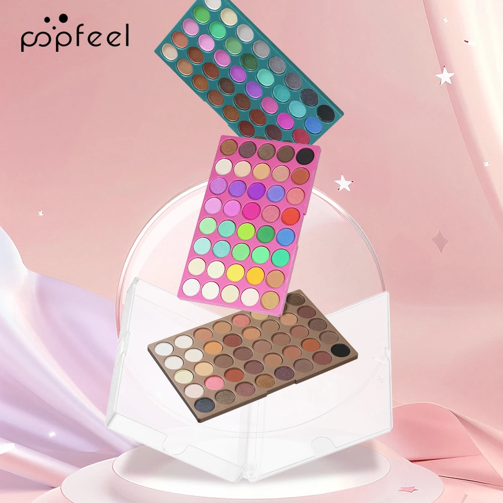 POPFEEL Palette di ombretti 3 in 1 da 120 colori, tonalità luccicanti e opache ad alto pigmento per un aspetto versatile, collezione di trucchi per occhi all-in-one