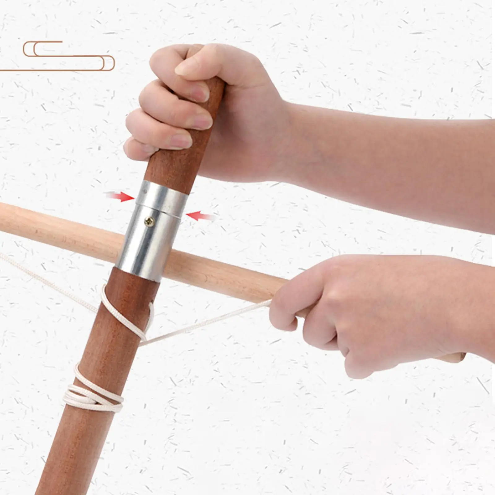 Apriscatole per trapano a mano in stile cinese Potente strumento per punzonatura con impugnatura per impugnatura per la lavorazione del legno retrò