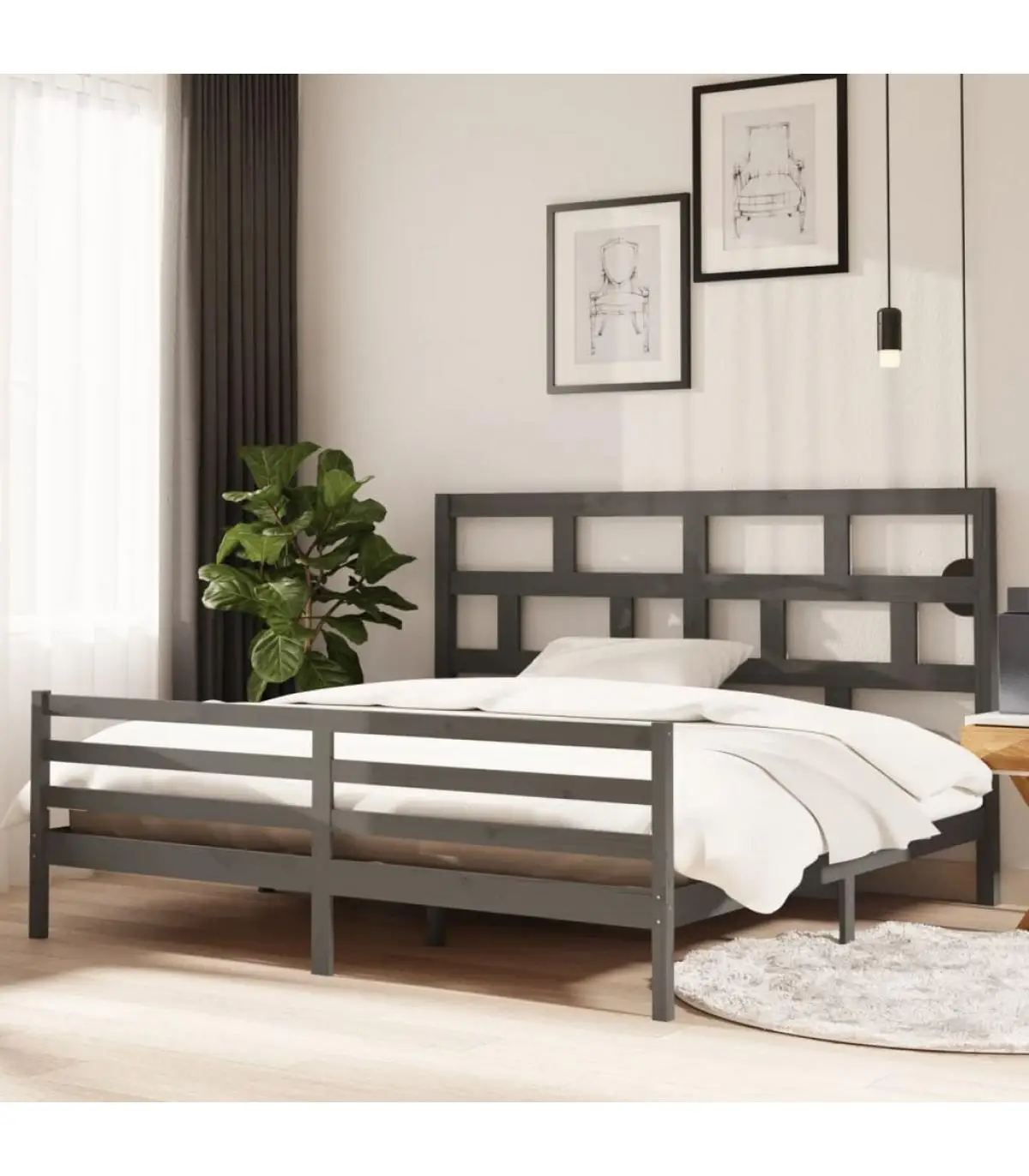 200x200 cm bed frame solid pine bed bed bed bed frame