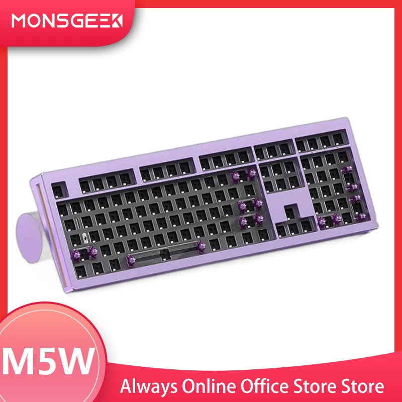 Monsgeek M5W Bluetooth Tri-Mode Mechanical Keyboard Kit   Hot-Swap Rgb Office Gamer Pc Gaming Aluminum Alloy Customized Keyboard