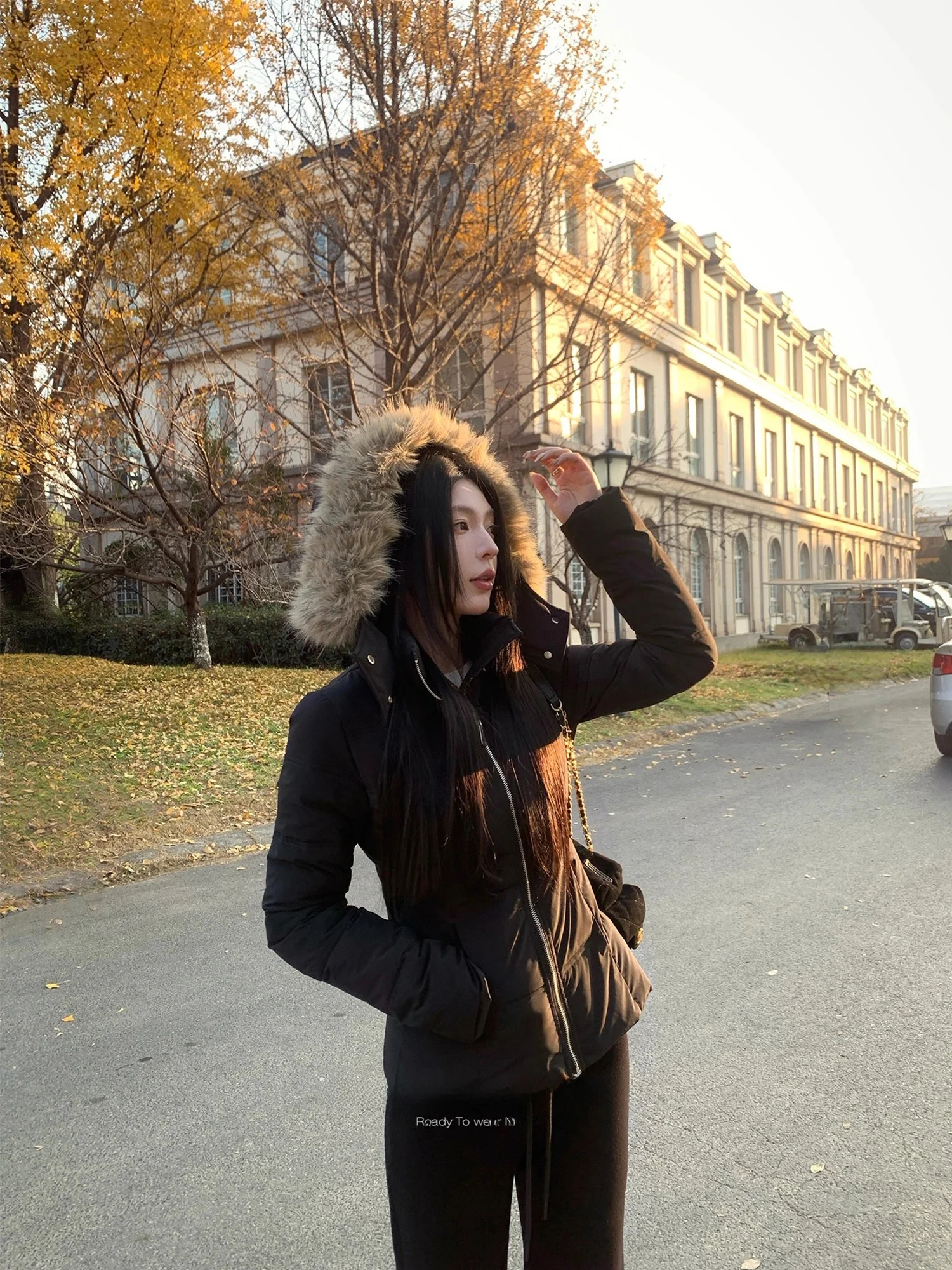 

Slim Fit ort Cotton Jaet Stand Collar Women's Winter Clothes Not Puffy Thi Outerwear Korean Sle Commute Faion