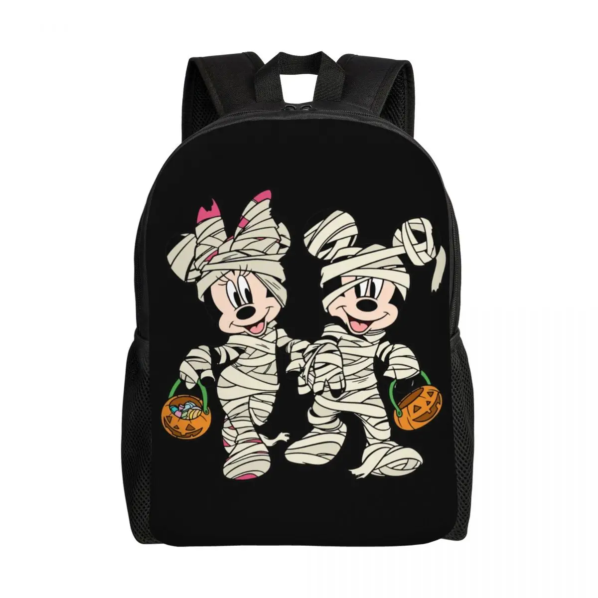 

Рюкзак для ноутбука с Микки Маусом и Минни Маусом, женский и мужской модный рюкзак для школьников, студентов, сумки с тыквой на Хэллоуин