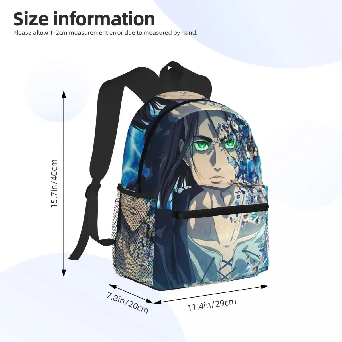 Cute Attack On Titan Student Backpack School Bag Hiking Travel Daypack for Boys Girls Fashion Bookbag Shoulder Bags