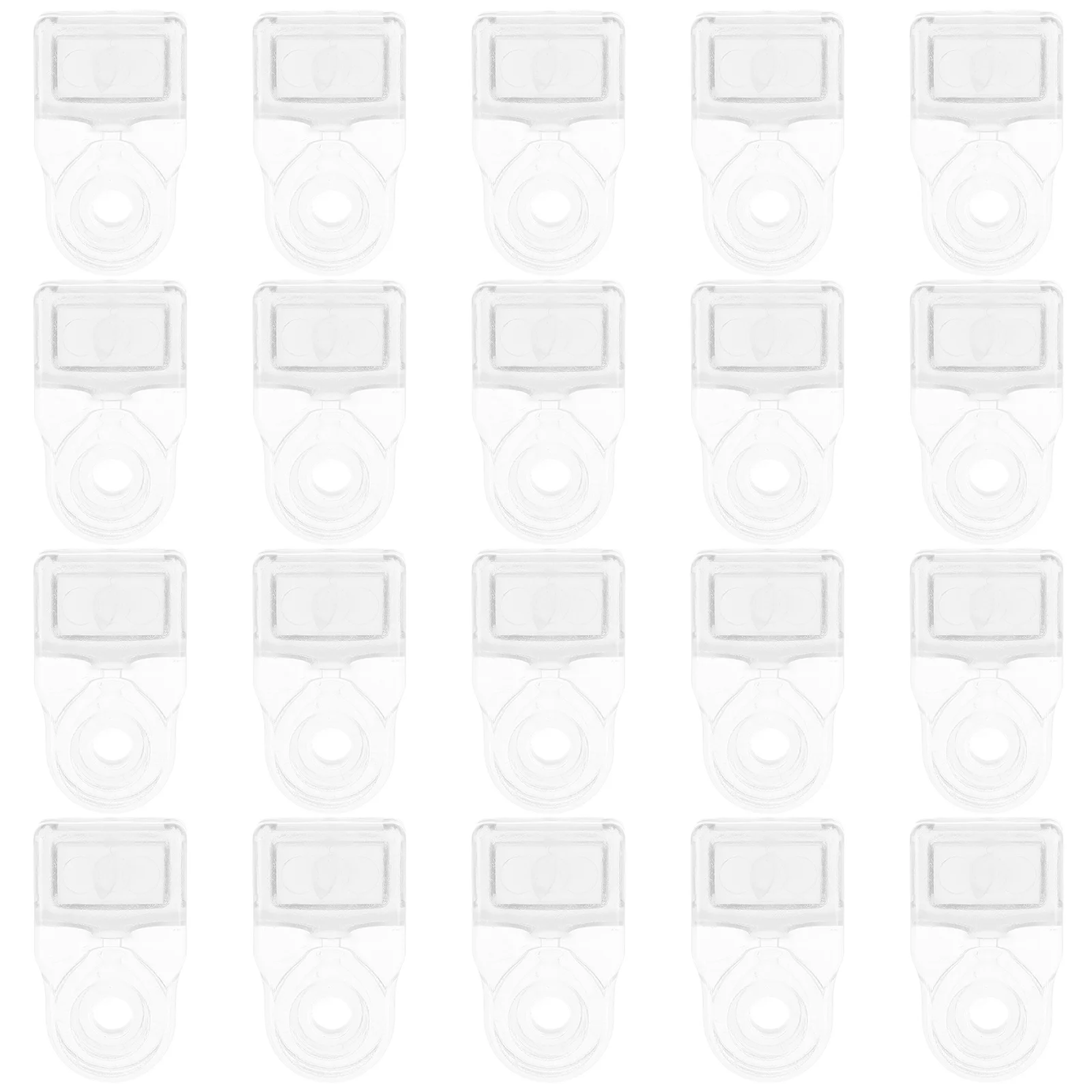 

20Pcs Glass Connector Clamps Transparent Wardrobe Door Fixings Stable Support for Mirror Cabinet Panels Installation Hardware