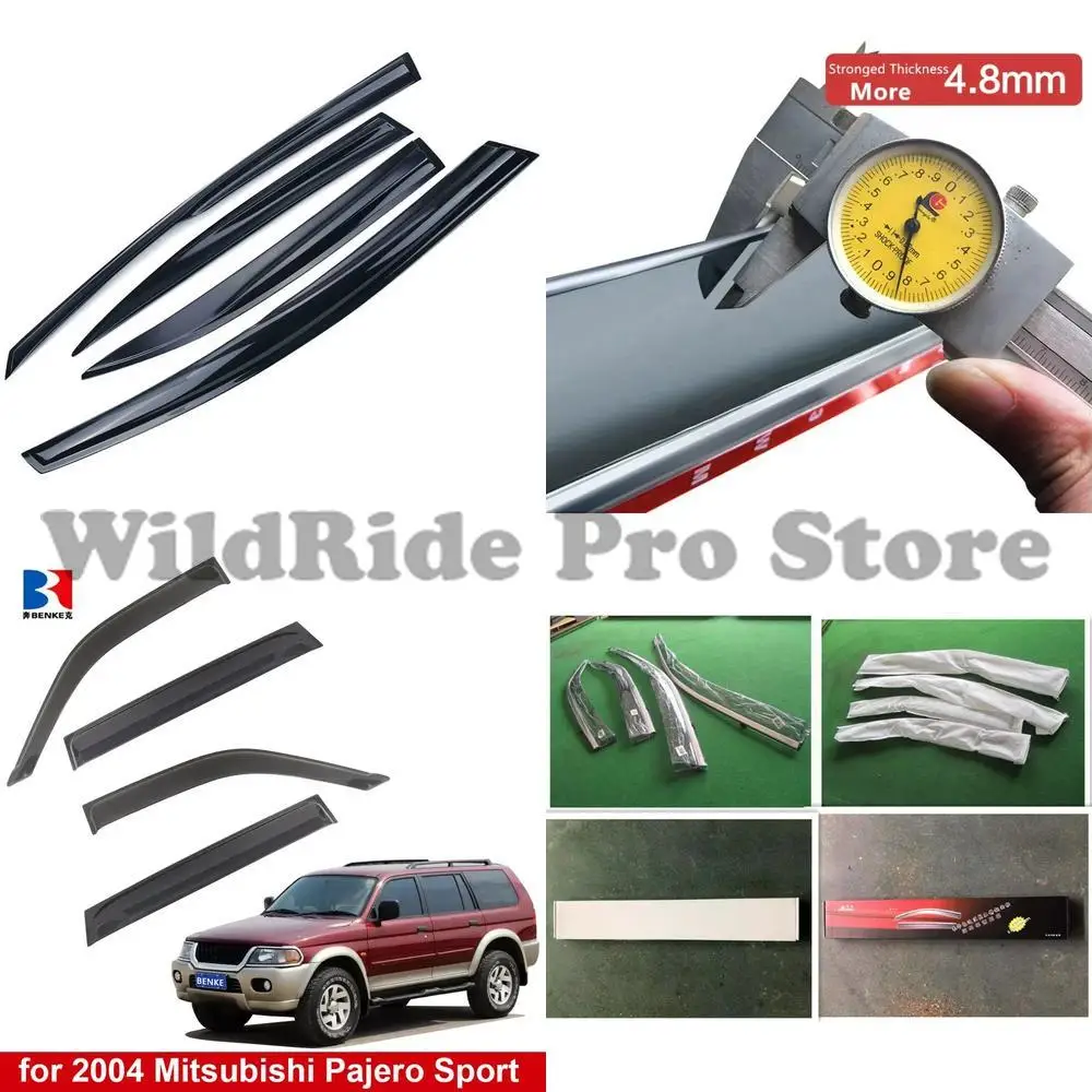 

1 set sun shade for mitsubishi pajero montero sport 2004 window visor rain guard door deflector