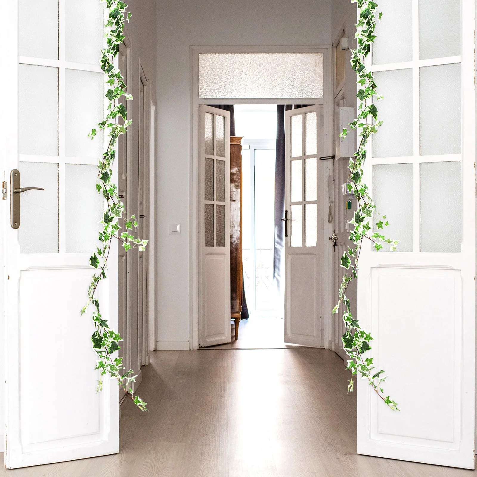 

Artificial Leaf Decorative Hanging Vines Realistic Green Rattan Ornament Indoor Outdoor Garden Faux Vine Garland Simulation