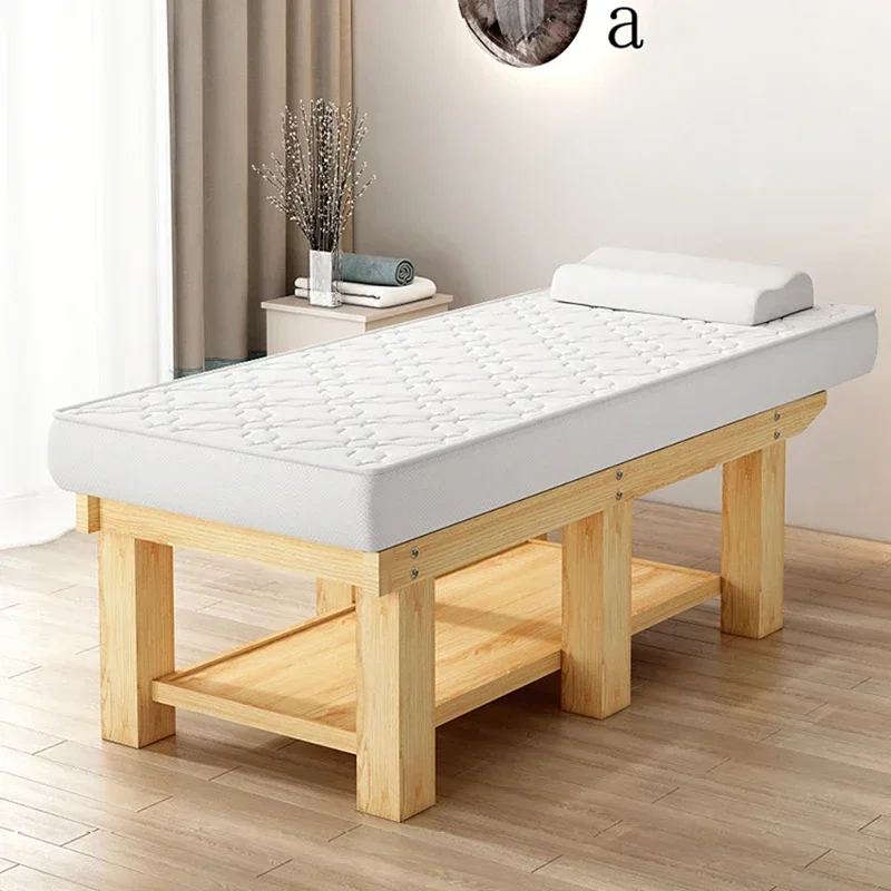 LSSolid Wood Latex Massage Beds Nordic Knead Ear Cleaning Thai Massage Tables Spa Sauna Salon Furniture Lettino Estetista FYMB