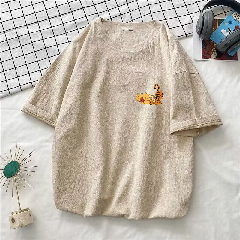 The Tigger Movie Washed Cotton T Shirt Streetwear Short Sleeve Tshirts Men Women Summer Clothing T-shirt Tees Tops