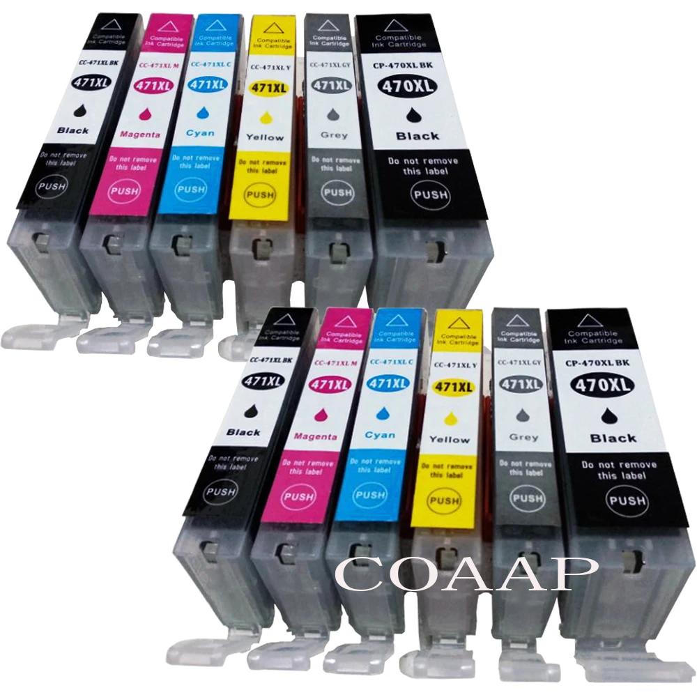 Compatible Ink Cartridge For CANON PGI-470 CLI-471 XL PIXMA MG5740 MG8640 TS5040 TS6040 Printer, PGI470XL CLI471XL