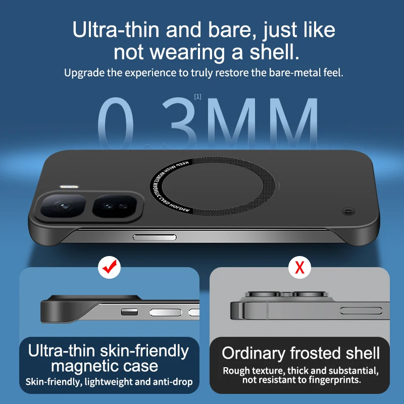 Frameless Phone Case for vivo iQOO Neo11 Neo 11 5G China Ultra