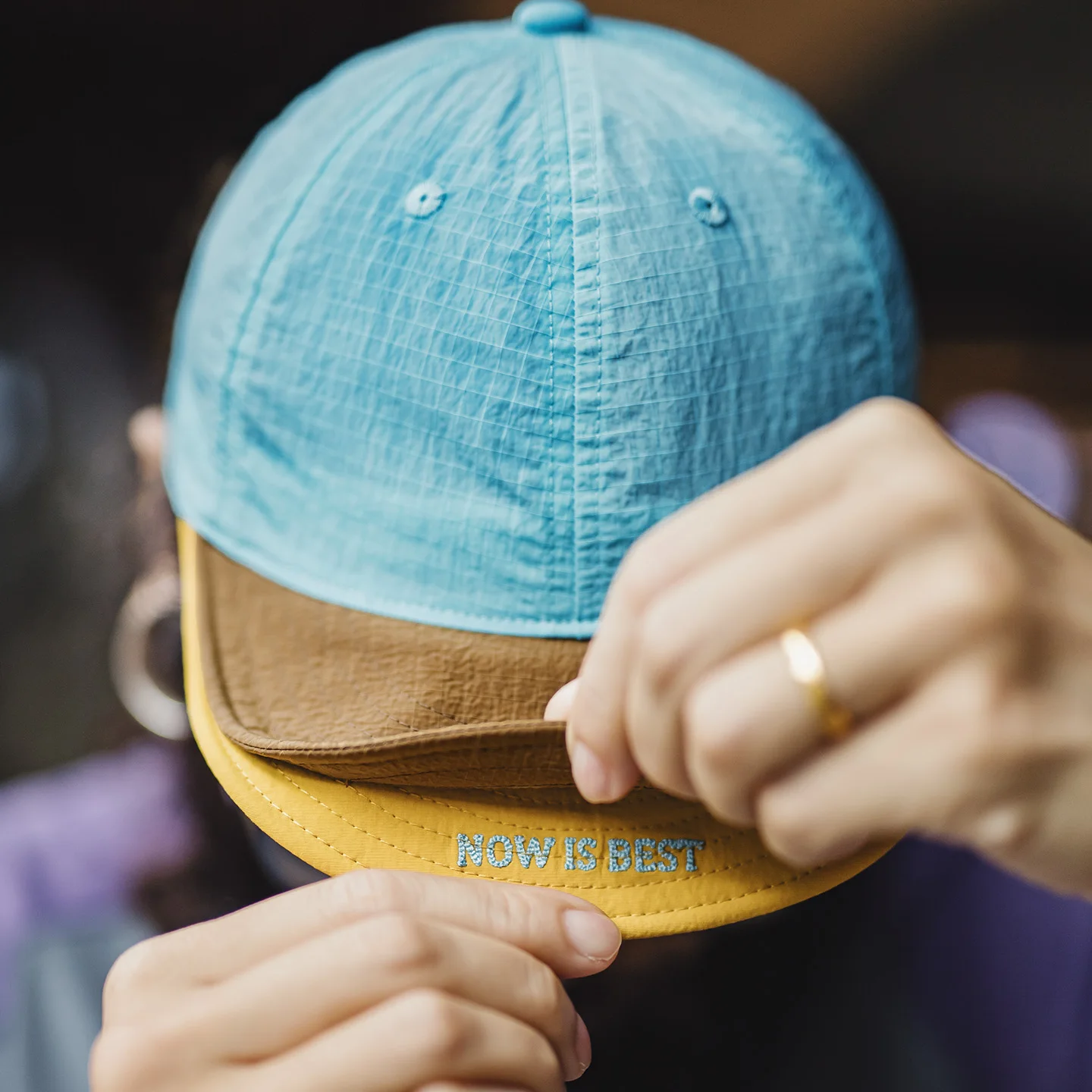 MADEN Workwear Outdoor Quickdry Waterproof Breathable Colormatch Baseball Cap Double Layer Short Brim Structured Hat Hiking Sun