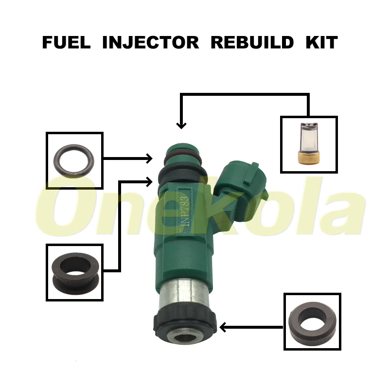 Fuel Injector Service Repair Kit Filters Orings Seals Grommets for Mazda Protege Nikki INP-782 INP-783