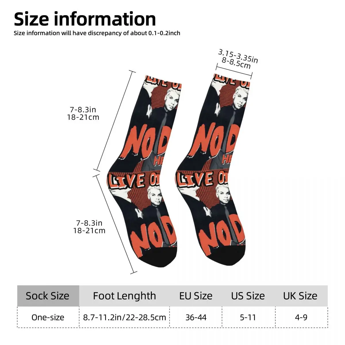 Hip Hop Retro Fan Crazy calzini a compressione da uomo Unisex N-senza ombra modello Harajuku stampato divertente novità Happy Crew Sock Boys