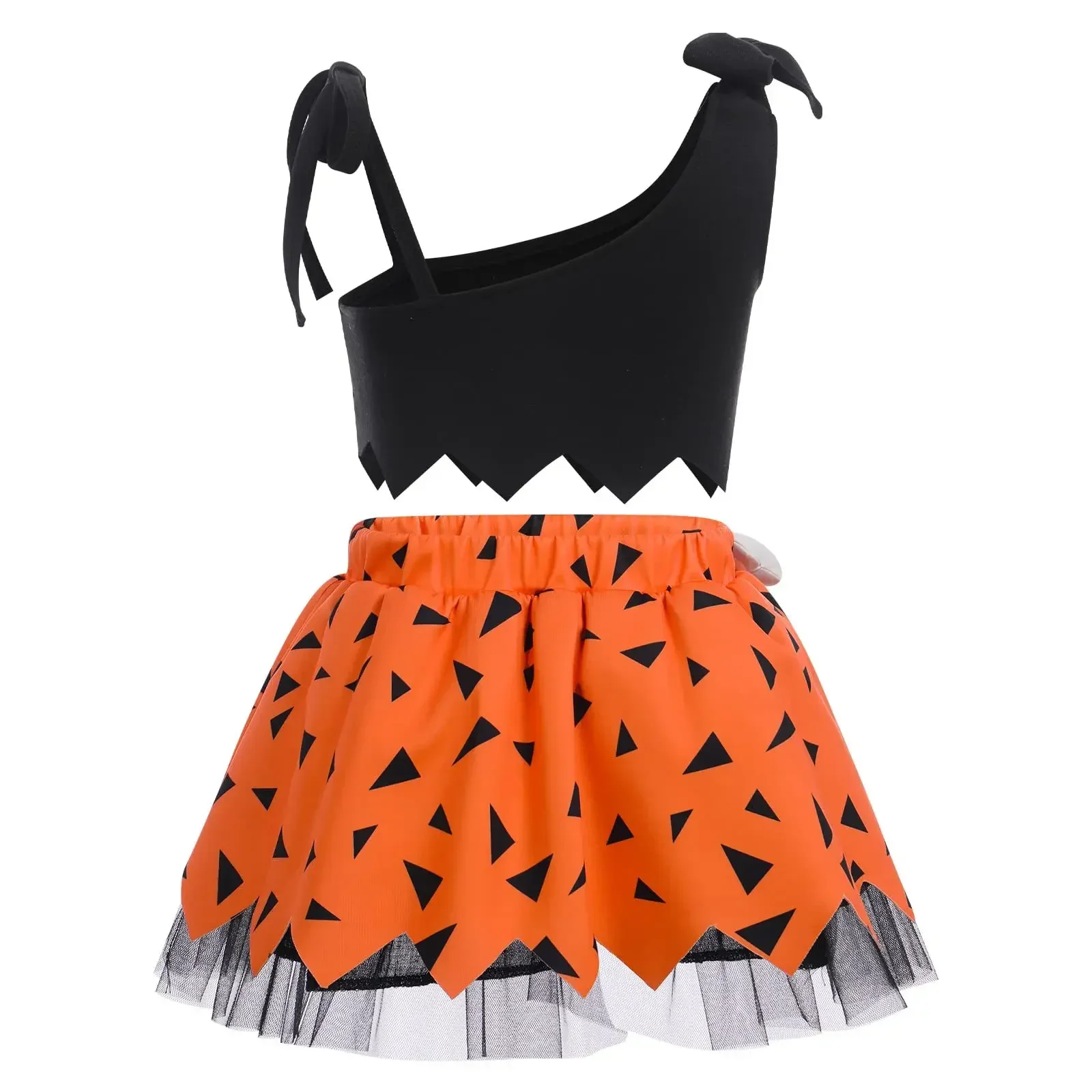 Kleinkind Baby Höhlenmensch Halloween-Kostüm Kinder Jungen Mädchen Primitives Cosplay-Kleid Shorts-Set mit Requisiten Feiertagsparty Faschingskostüm – Detail 4