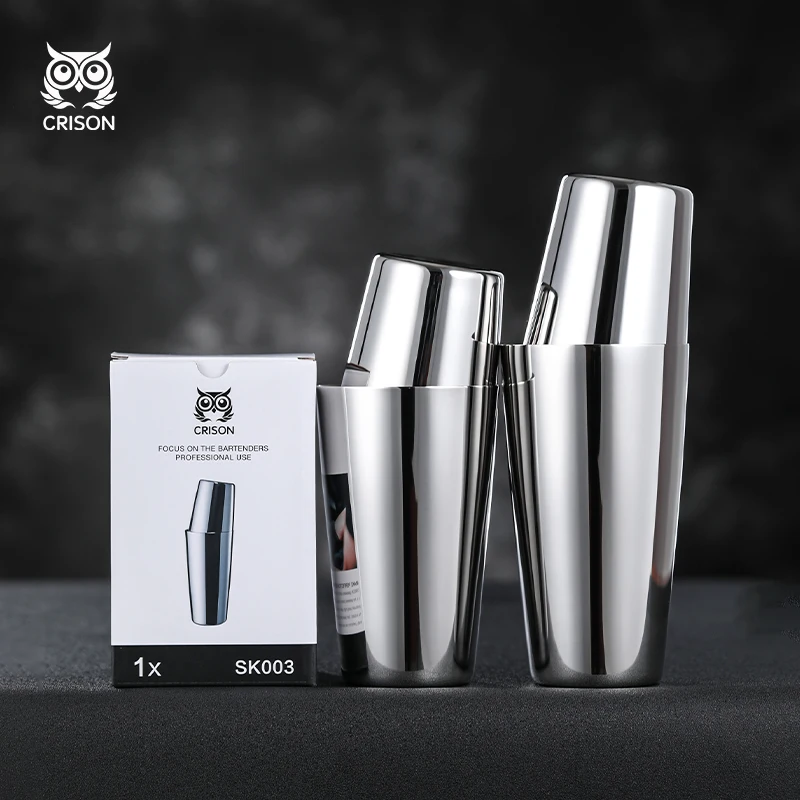 SK002 CRISON High quality stainless steel Boston cocktail shaker