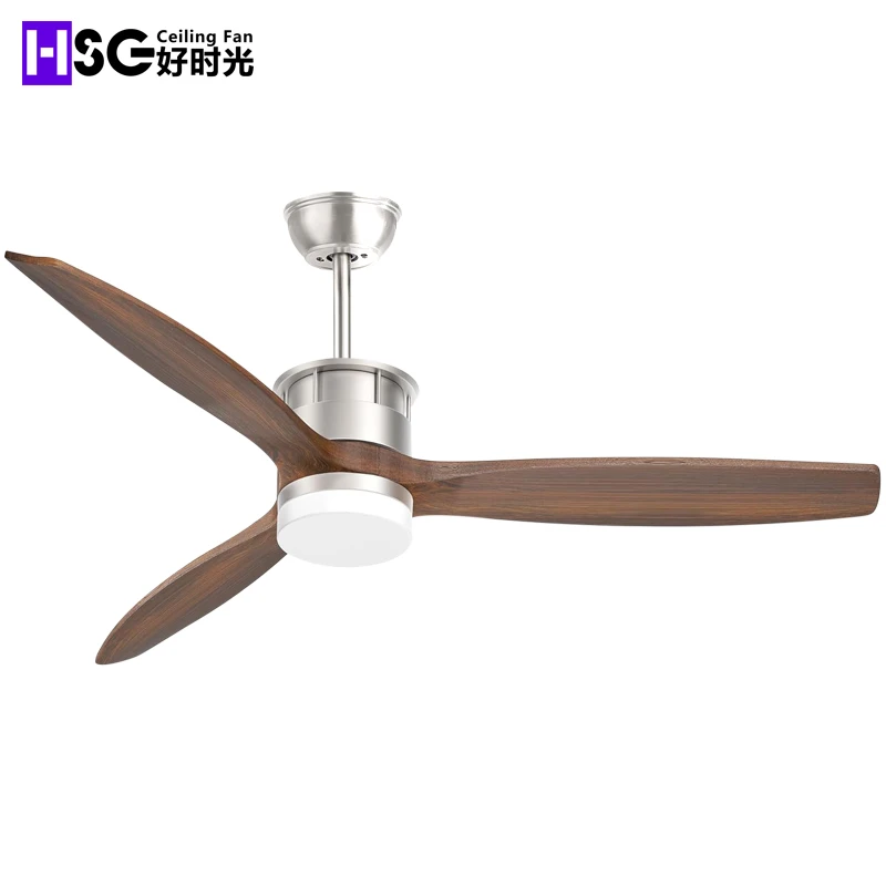 Model 919 52-Inch Black Metal DC Motor Electric Ceiling Fan Remote Control Light Decorate Function Low Noise Household Hotel