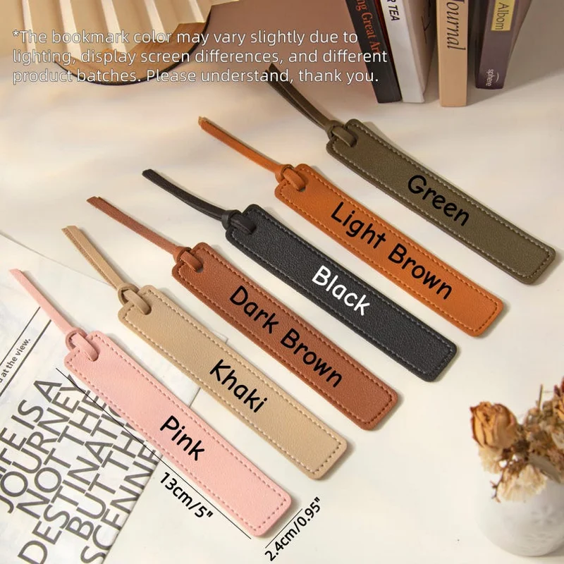 Customisable name leather bookmark, personalised bookmark, a unique commemorative gift for book lovers