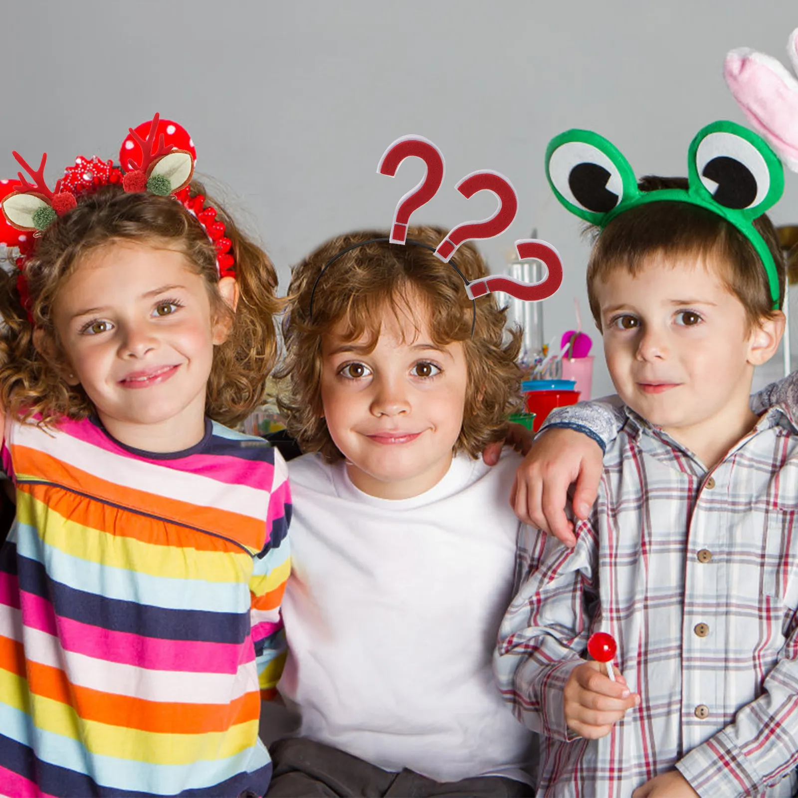 

Набор из 4-х модных повязок на голову с знаками препинания (вопросительный знак), трендовые необычные ободки для волос для женщин и девушек, для повседневной носки и праздничных мероприятий