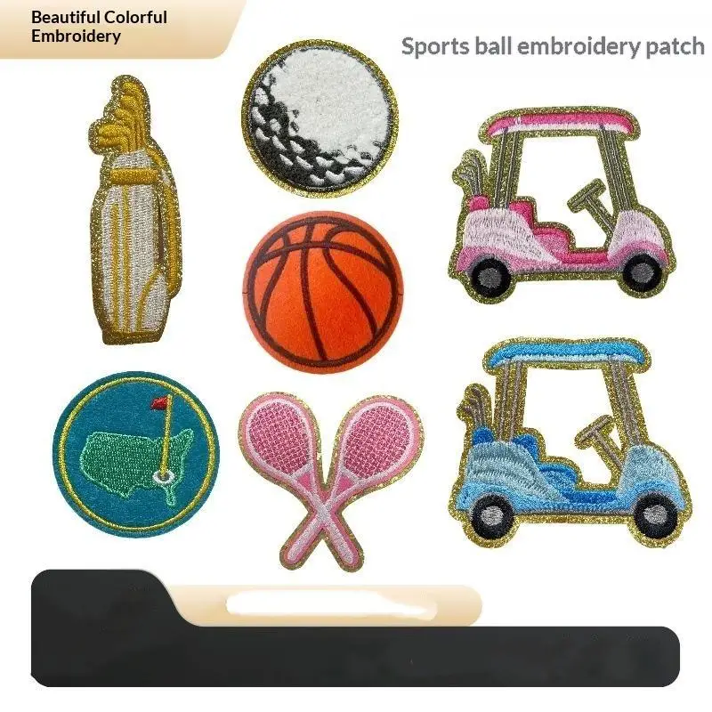 Number 1 2 3 Golf USA Flag Embroidered Patch Waterproof Sew On Applique for Clothing Denim Bag Personalized DIY Decor