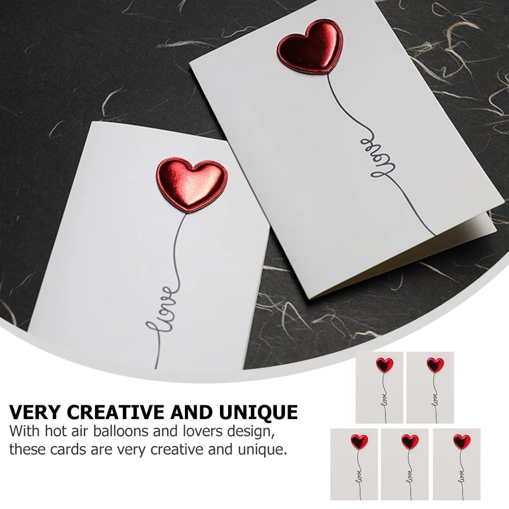 

5 Pcs 3D Greeting Cards Romantic Love Design Valentine Blessing Message Cards Pop-up Paper Craft Gifts Printing Products