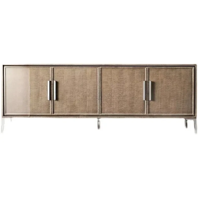 American light luxury solid wood TV cabinet storage audio-visual living room bedroom small apartment