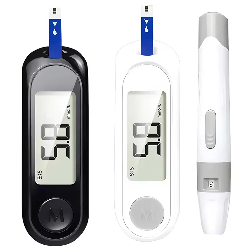 Medidor de glucosa en sangre portátil, tiras reactivas de glucosa médica, lancetas, dispositivos, Kit de glucómetro, Diabetes para diabéticos, Digital