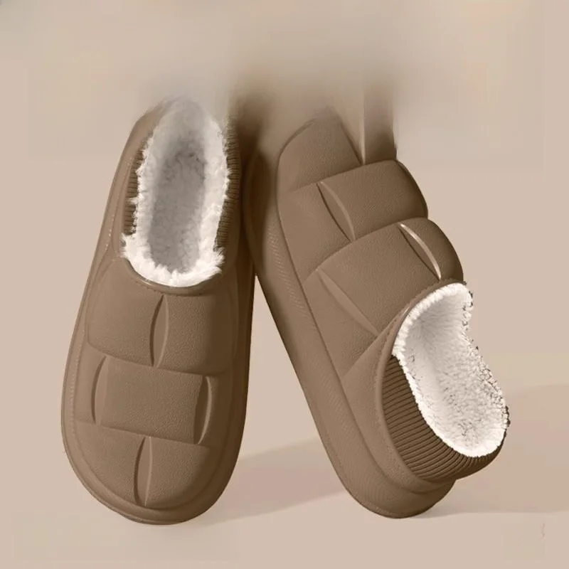 

Мужские хлопковые тапочки для дома и улицы, нескользящие, водонепроницаемые, зимние, теплые, из ЭВА, комфортные домашние тапочки