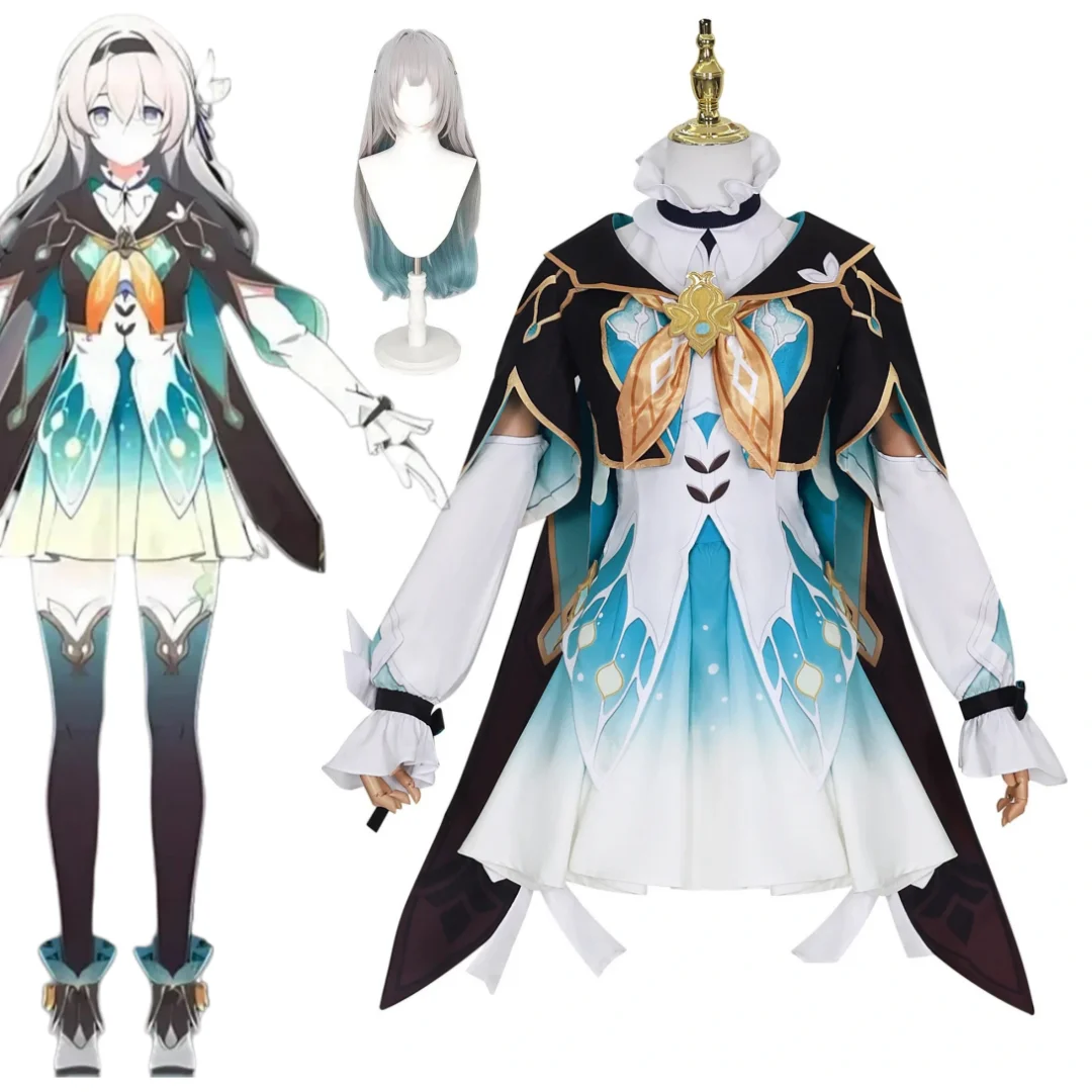 Honkai Firefly Cosplay Traje Feminino Roupa Honkai Star Rail Firefly Cos Peruca