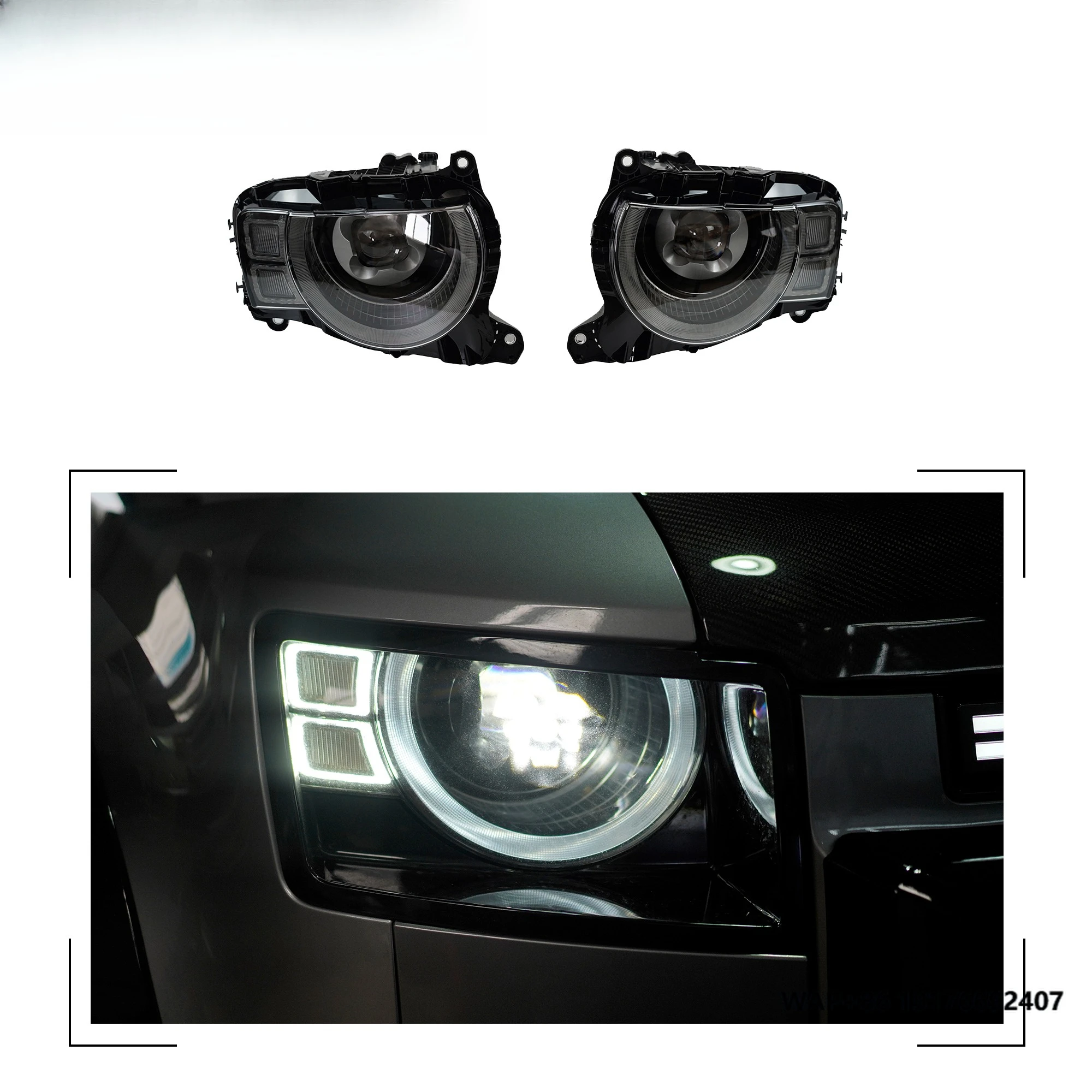 Car Bodykit Parts Exterior Accessories Upgrade Full Led Headlamp Headlight for ‘Land Rover New Defender 90 110 Parts