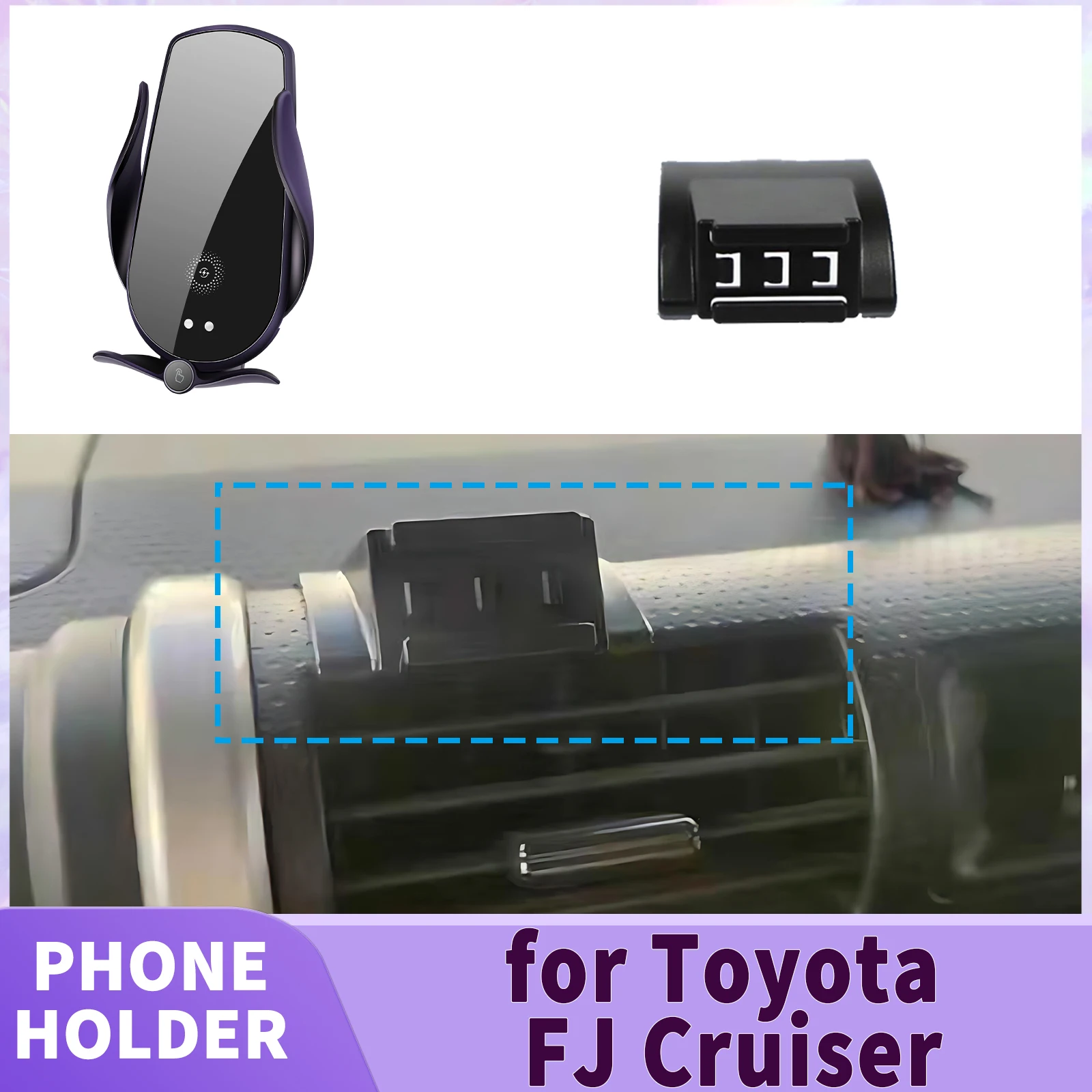 

fit for Toyota FJ Cruiser Screen Base Phone Holder Mount ​​ Secure Clip Car​​ accessoires